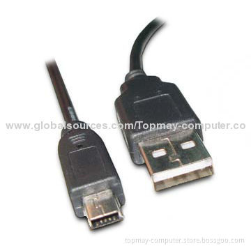 USB A/M to Mini 5-pin Cable with 1.8m Length, OEM and ODM Orders Welcomed
